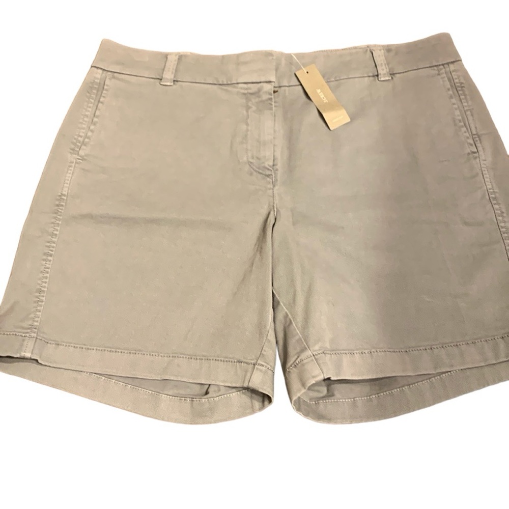 New with tags J.Crew shorts, size 12, gray khaki. Style H5809